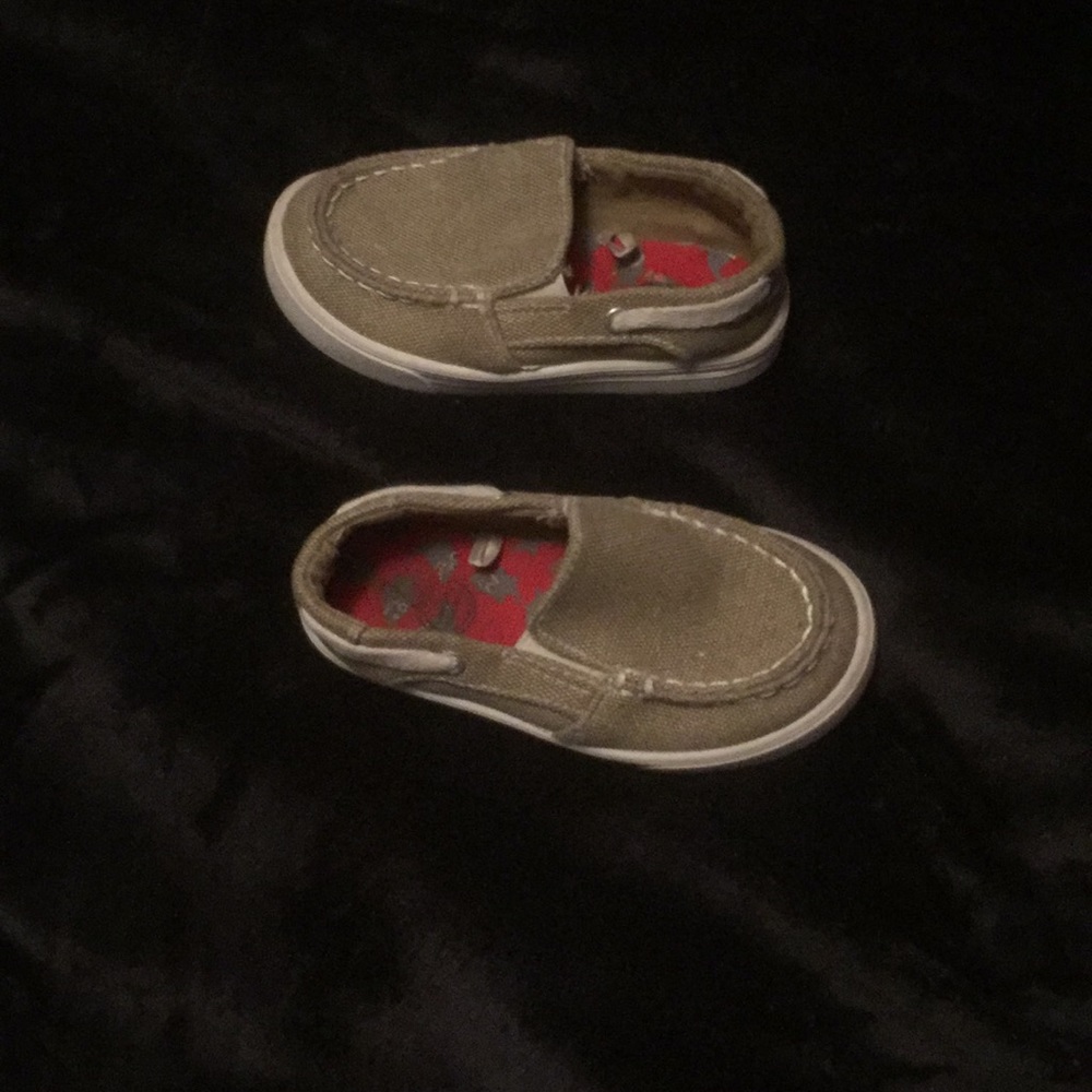 Tan moccasins